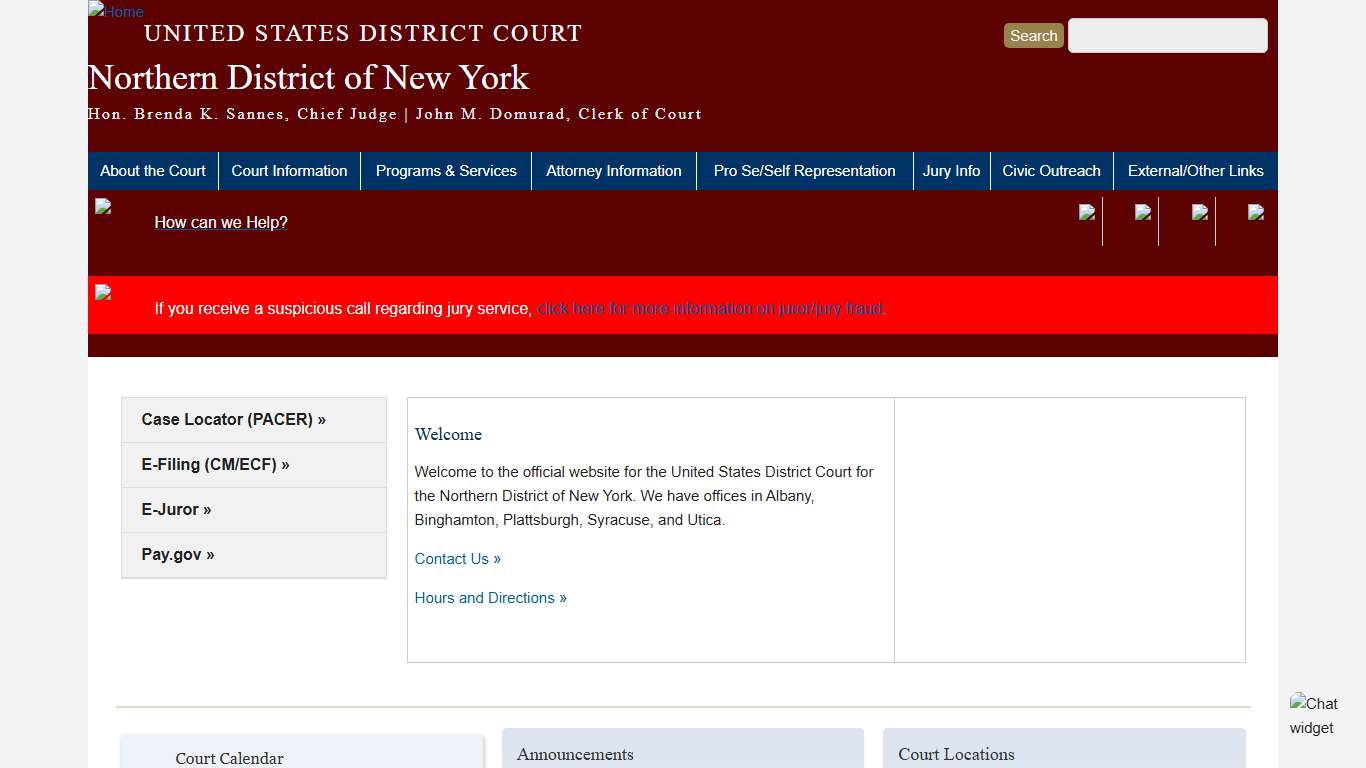 Northern District of New York | United States District Court